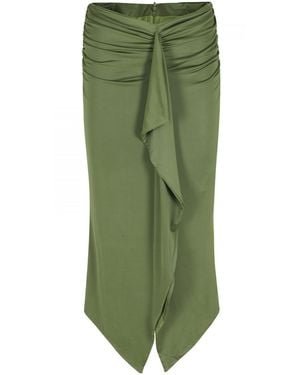 Essentiel Antwerp Janedoe Draped Jersey Skirt - Green
