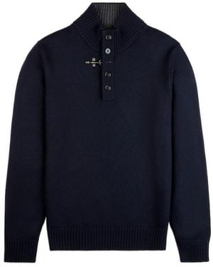 Fay Wool Turtleneck Jumper - Blue
