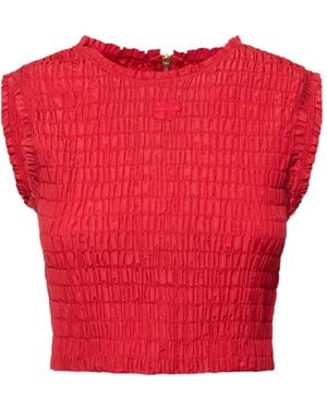 Patou Sleeveless Cropped Top - Red