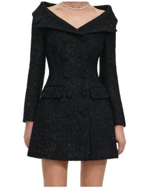 Self-Portrait Long-Sleeved Dress - Black