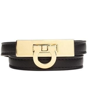 Ferragamo Gancini Double Twist Bracelet - White