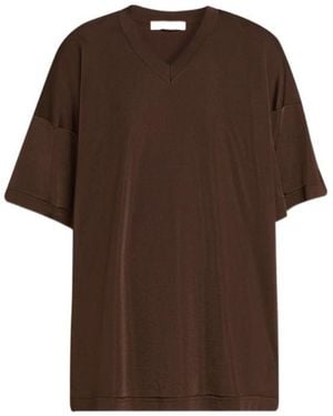 The Row V-Neck T-Shirt - Brown
