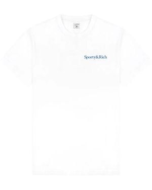 Sporty & Rich Logo-Print T-Shirt - White