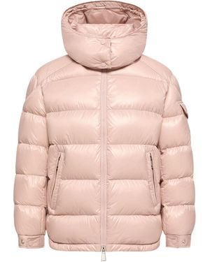 Moncler Long-Sleeved Down Jacket - Pink