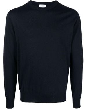 Ballantyne Crewneck Knitted Jumper - Blue