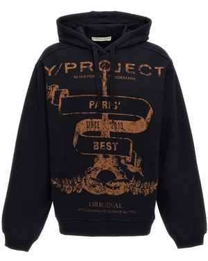 Y. Project Graphic-Print Organic Cotton Hoodie - Blue