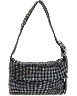 Benedetta Bruzziches Vitty La Mignon Rhinestone Shoulder Bag - Black