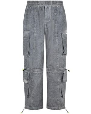 Barrow Washed Nylon Cargo Trousers - Grey