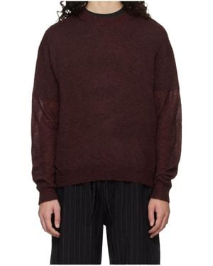 Studio Nicholson Ribbed Knit Crew Neck Jumper - Purple