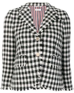 Thom Browne Plaid Cashmere Suit Jacket - Black