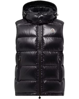 Moncler Bormes Hooded Down Vest - Black