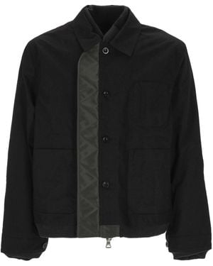 Sacai Reversible Zip-Fastening Jacket - Black