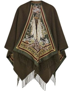 Ferragamo Fringed Reversible Shawl - Multicolour