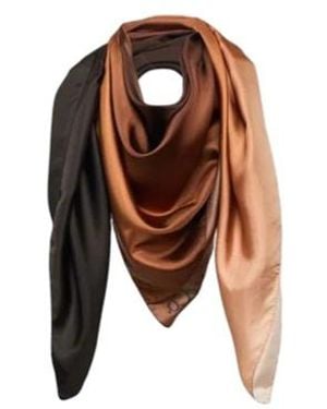 MAX&Co. Satin Silk Scarf - Brown