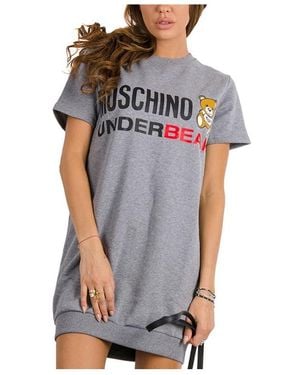 Moschino Logo Details Dress - Grey