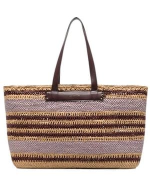 Anya Hindmarch Striped Handbag - Brown