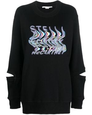 Stella McCartney Cotton Logo Sweatshirt - Black