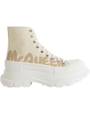 McQueen Tread Slick High-Top Trainers - Natural