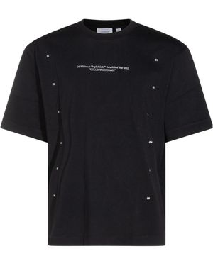 Off-White c/o Virgil Abloh Logo Printed Crewneck T-Shirt - Black