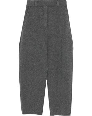 Lisa Yang Wrenda Seam-Detail Straight-Leg Pants - Gray
