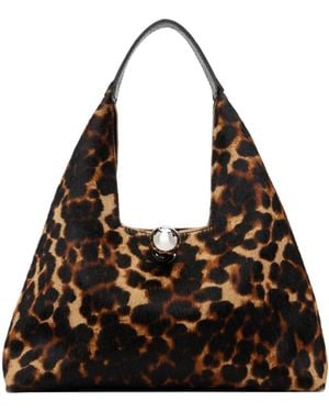 Marni Leopard-Print Trapeze Tote Bag - Black