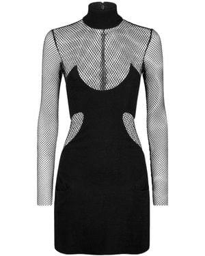 Tom Ford Illusion Mesh-Panel Minidress - Black