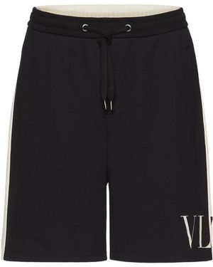 Valentino Vltn Drawstring Track Shorts - Black