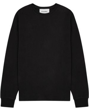 FRAME Round-Neck Long-Sleeve Sweatshirt - Black