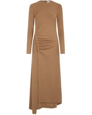 Rabanne Gathered Long Dress - Natural