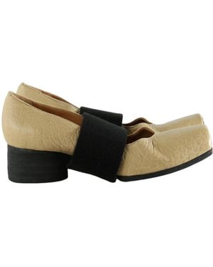 Uma Wang Square-Toe Ballet Flats - Natural