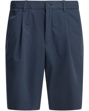 Herno Pleat Detailed Shorts - Blue