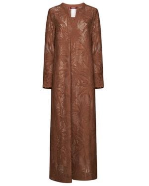 Max Mara Accento Khaki Long Dress in Green | Lyst