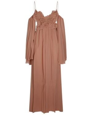 Blumarine Ruffled One-Shoulder Dress - Brown