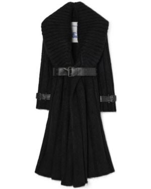 Burberry Wool Mohair Silk Coat - Black