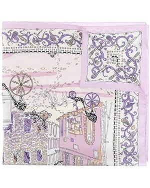Ferragamo Ferragamo Palazzo Printed Scarf - White