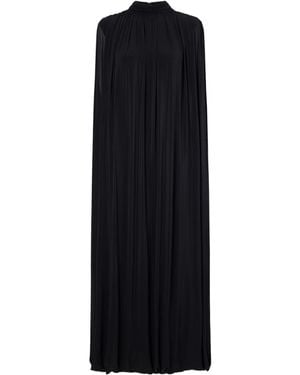 TOVE Cape-Effect Draped Jersey Maxi Dress - Black