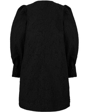 Ganni Hollowed-Out Dress - Black