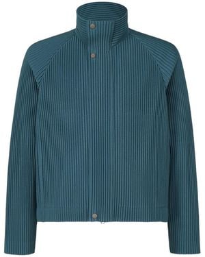 Issey Miyake Homme Plissé Tailored Pleats Jacket - Blue