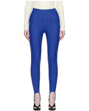 Mugler Body-Fitting Leggings - Blue