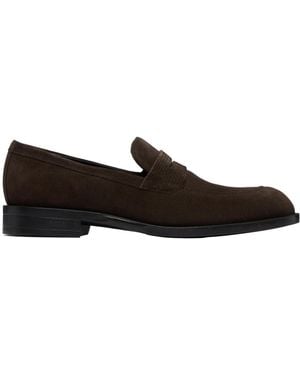 BOSS Round Head Loafer Shoes - Black
