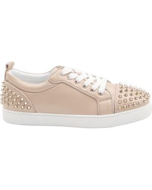 Christian Louboutin Louis Junior Spikes Sneakers - Natural