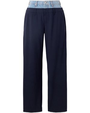 Jonathan Simkhai Ophelia Double-Waistband Trousers - Blue