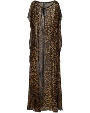Tom Ford Leopard Printed Dress - Brown