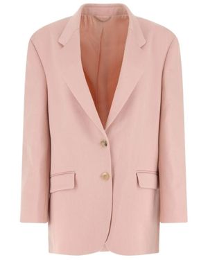 Magda Butrym Single-Breasted Suit Jacket - Pink