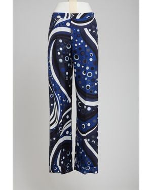 PUCCI Pattern Silk Pants - Blue