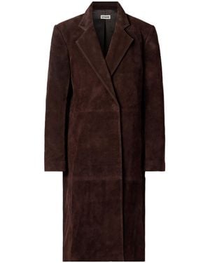 STAUD Sabine Suede Coat - Red