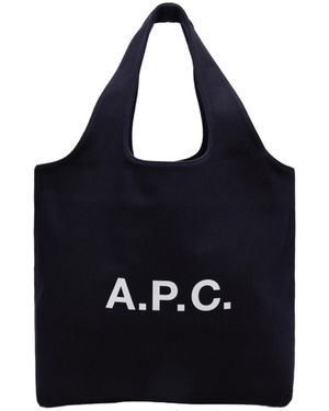 A.P.C. Printed Handbag - Black