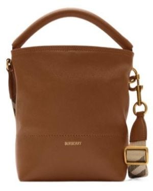 Burberry Mini B-Shaped Buckle Shoulder Bag - Brown