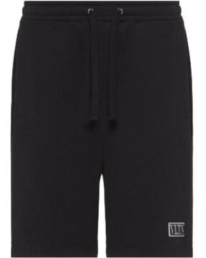 Valentino Vltn Patch Track Shorts - Black