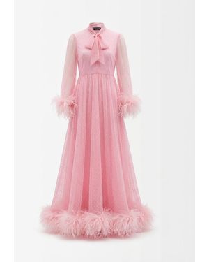 Gucci Printed Silk Chiffon Dress - Pink